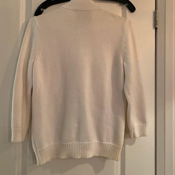 Ralph Lauren white wool cardigan small with silver buttons - Picture 3 of 3